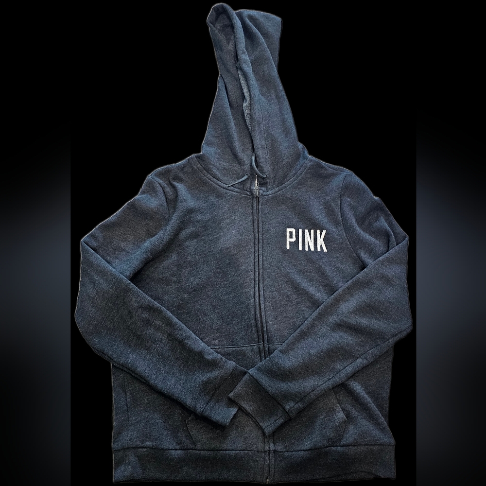 Rare PINK Victoria’s Secret New York Statue of Liberty Sequin Full Zip L Hoodie - Picture 5 of 6